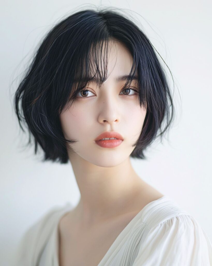 黒髪ボブの女性